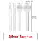 silver 4mm 1set